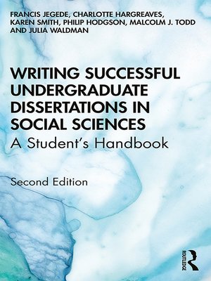 cover image of Writing Successful Undergraduate Dissertations in Social Sciences